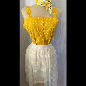 Vintage Yellow Pock-dot